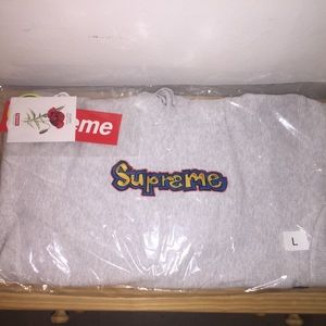 Supreme Gonz Logo Hooded Sweatshirt "Ash Grey"